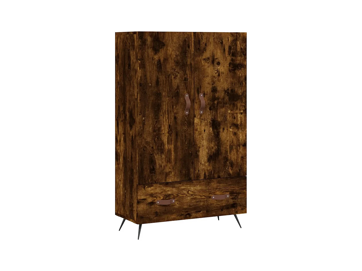 Buffet haut chêne fumé 69,5x31x115 bois d'ingénierie