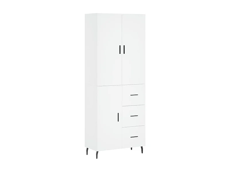 Buffet haut Blanc 69,5x34x180 Bois d'ingénierie