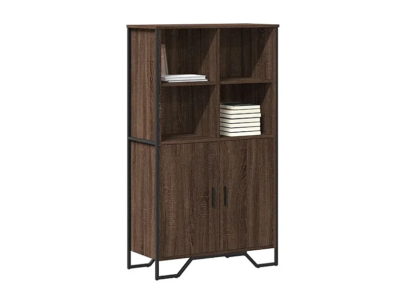 Buffet haut chêne marron 79,5x35,5x137,5 bois d'ingénierie
