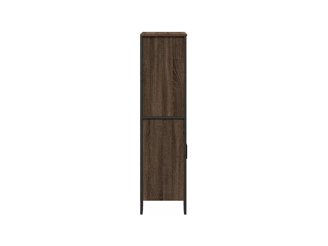 Buffet haut chêne marron 79,5x35,5x137,5 bois d'ingénierie