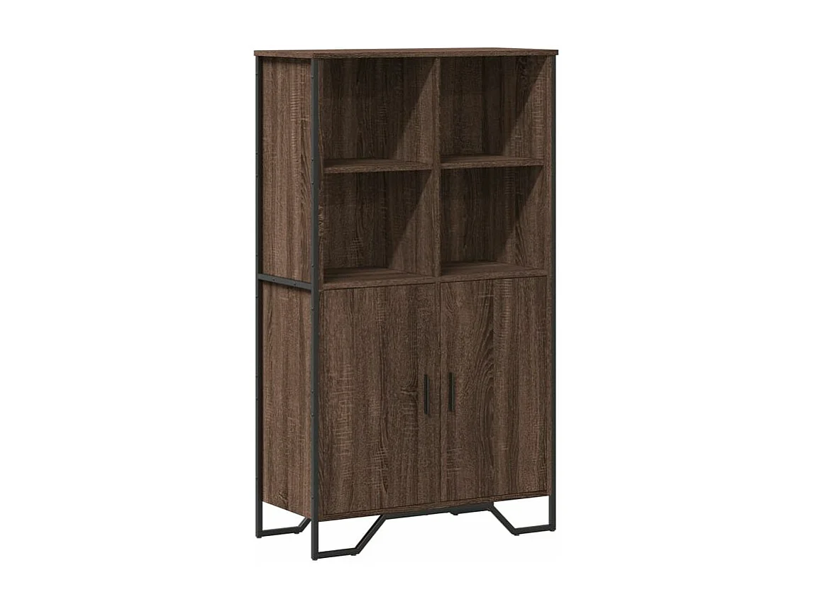 Buffet haut chêne marron 79,5x35,5x137,5 bois d'ingénierie