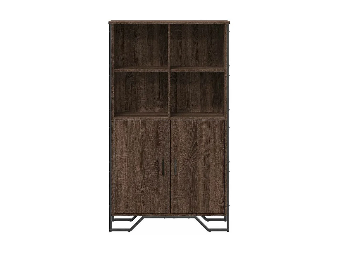 Buffet haut chêne marron 79,5x35,5x137,5 bois d'ingénierie