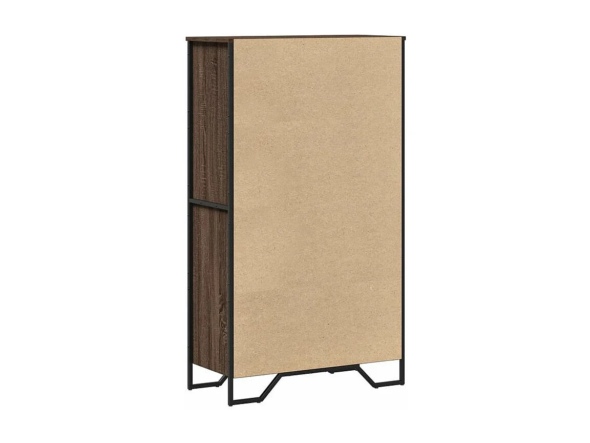 Buffet haut chêne marron 79,5x35,5x137,5 bois d'ingénierie