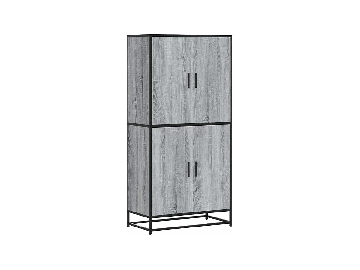 Buffet haut sonoma gris 68x35x139 bois d'ingénierie