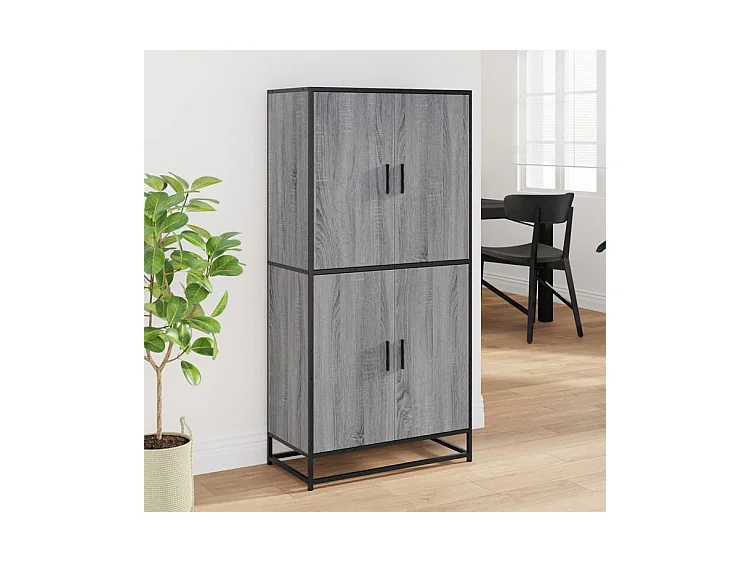 Buffet haut sonoma gris 68x35x139 bois d'ingénierie