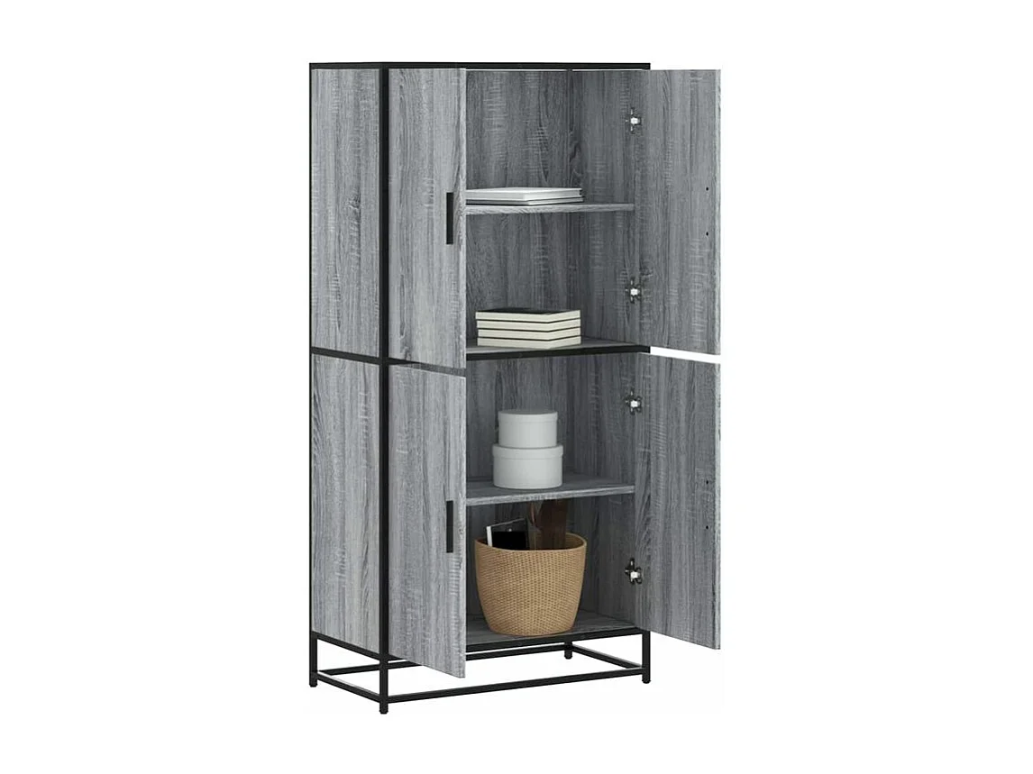 Buffet haut sonoma gris 68x35x139 bois d'ingénierie