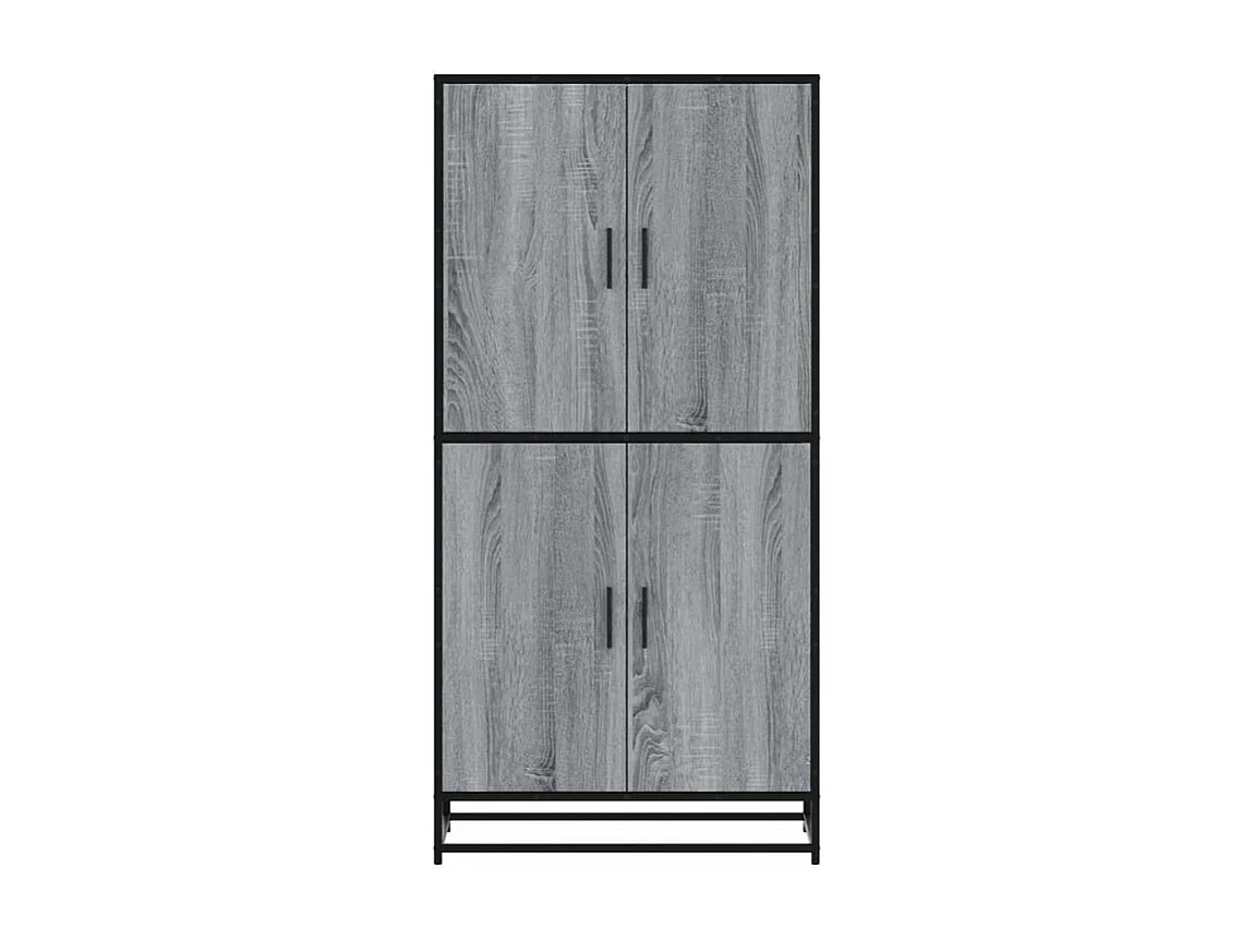 Buffet haut sonoma gris 68x35x139 bois d'ingénierie