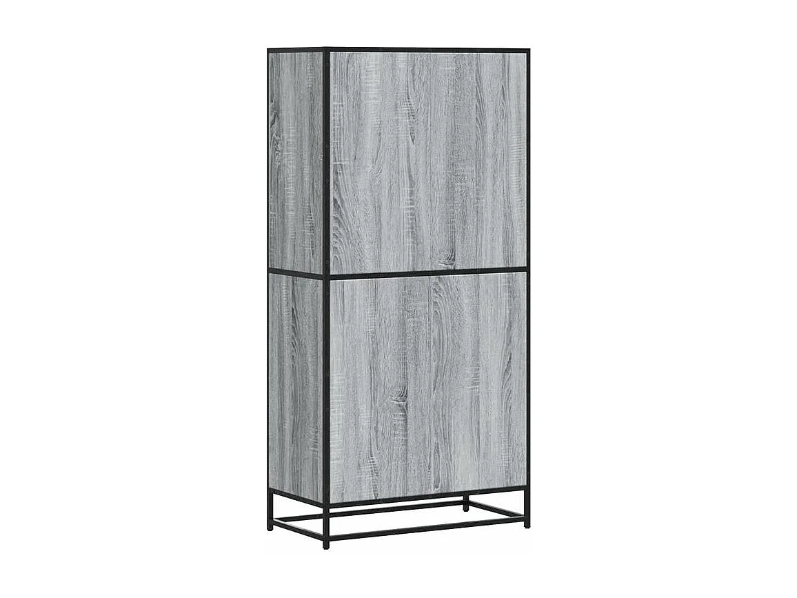 Buffet haut sonoma gris 68x35x139 bois d'ingénierie