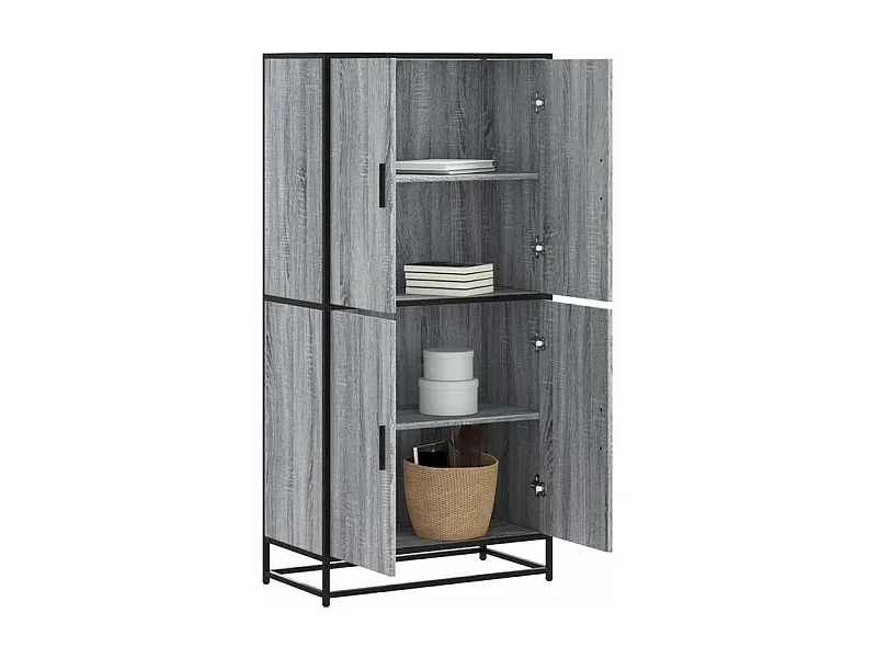 Buffet haut sonoma gris 68x35x139 bois d'ingénierie