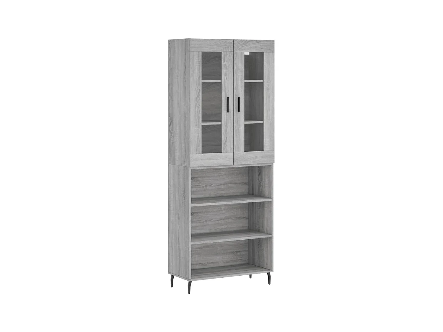Buffet haut Sonoma gris 69,5x34x180 Bois d'ingénierie