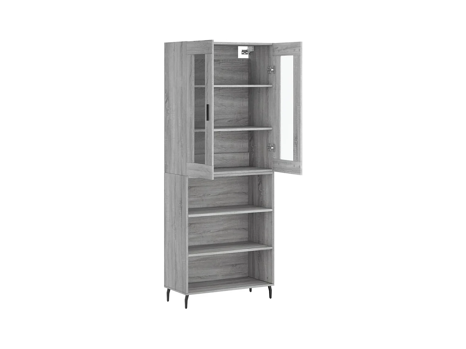 Buffet haut Sonoma gris 69,5x34x180 Bois d'ingénierie