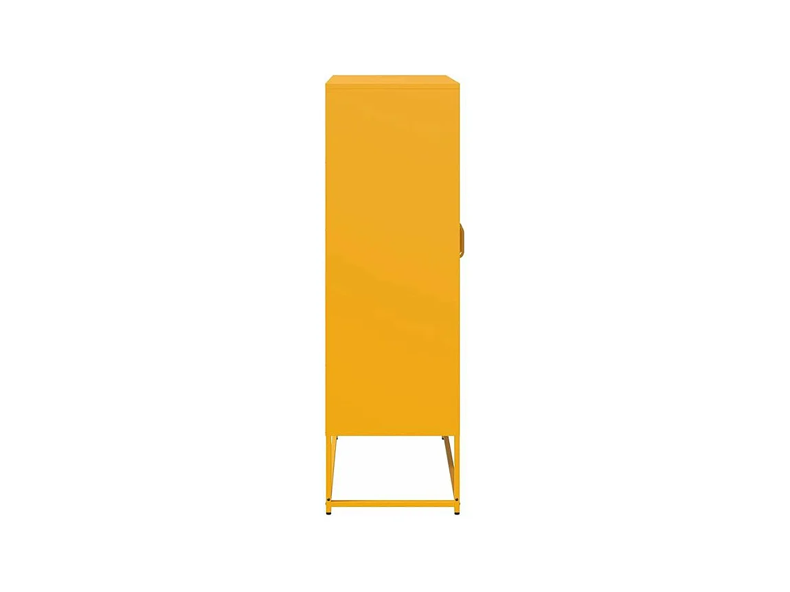Buffet haut jaune moutarde 68x39x123 acier