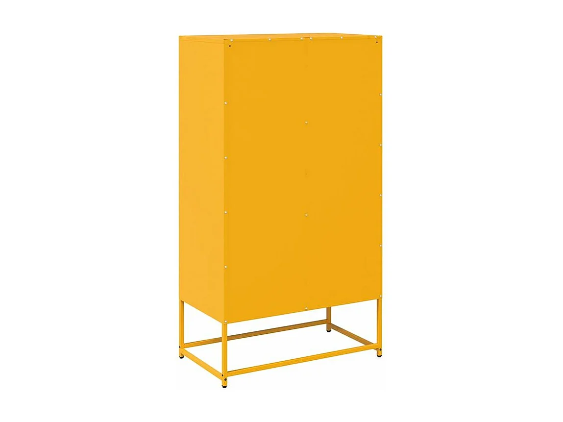 Buffet haut jaune moutarde 68x39x123 acier