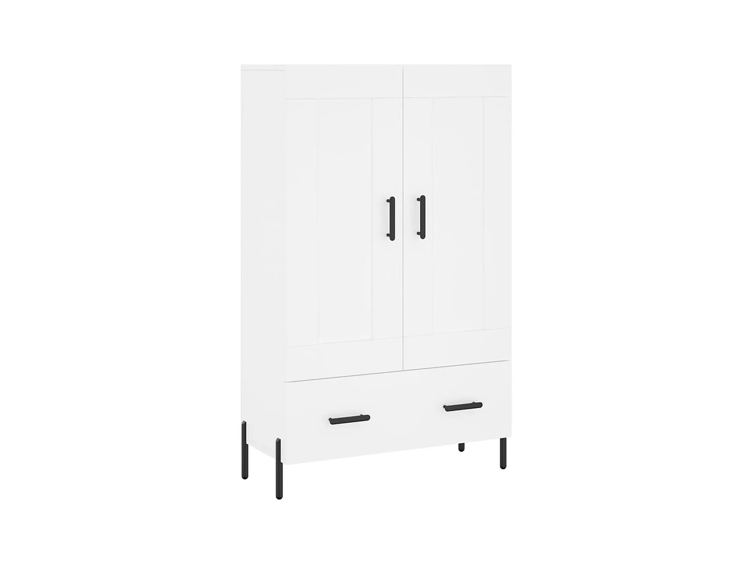 Buffet haut blanc 69,5x31x115 bois d'ingénierie