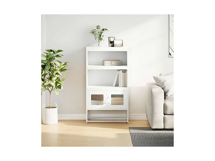 Buffet haut blanc 68x39x123 acier