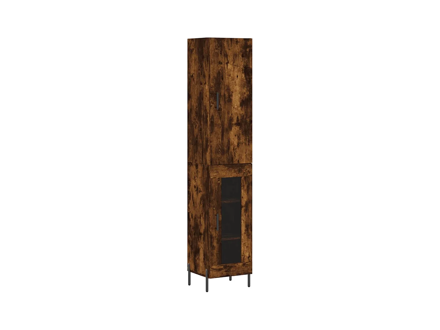 Buffet haut Chêne fumé 34,5x34x180 Bois d'ingénierie