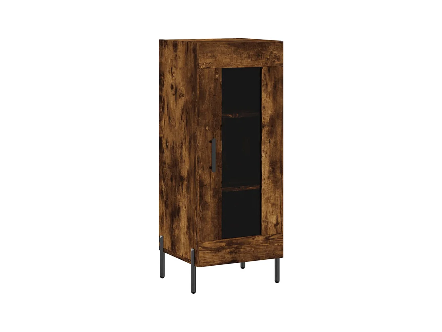 Buffet haut Chêne fumé 34,5x34x180 Bois d'ingénierie