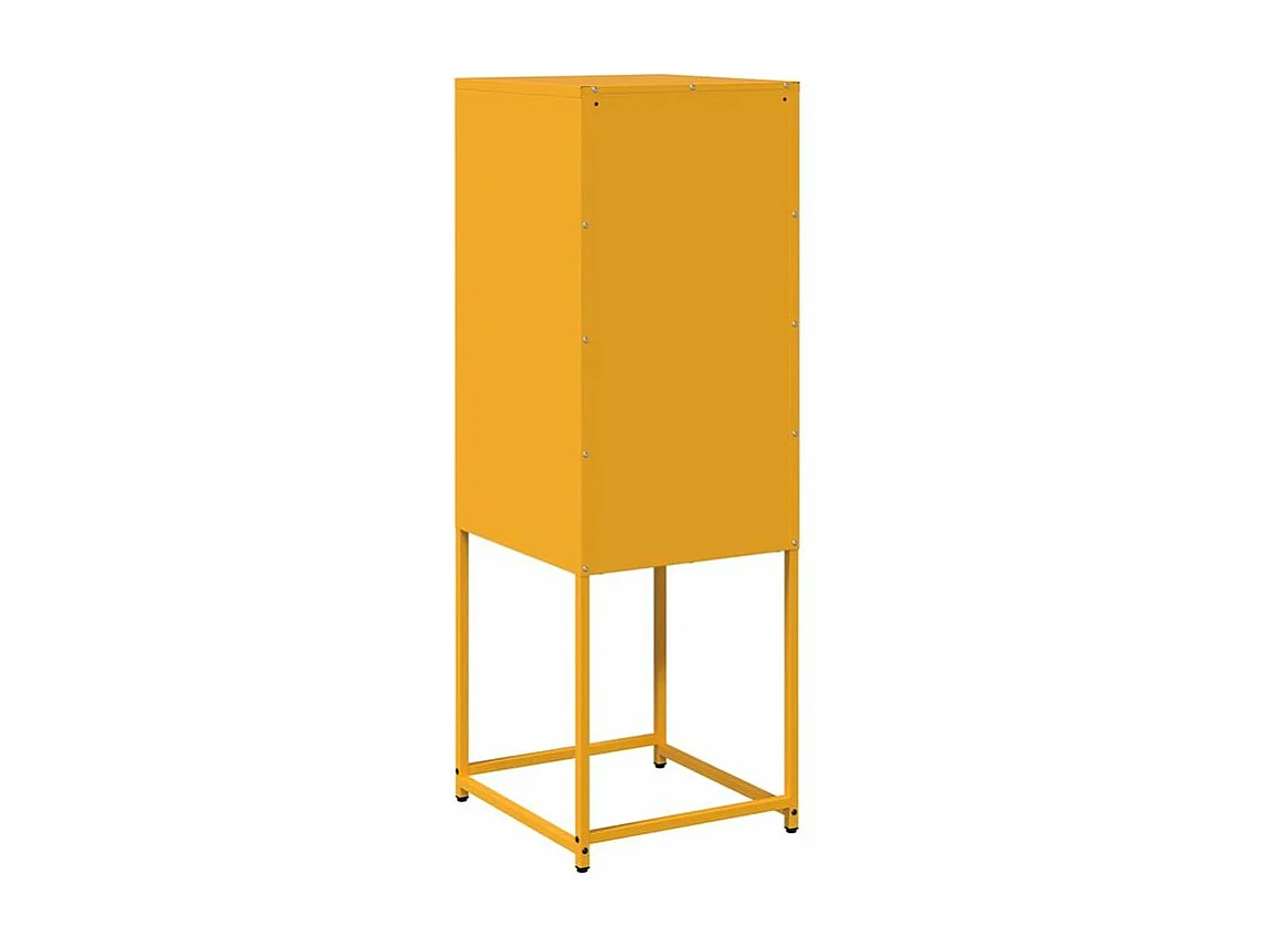 Buffet jaune moutarde 36x39x107 acier laminé à froid