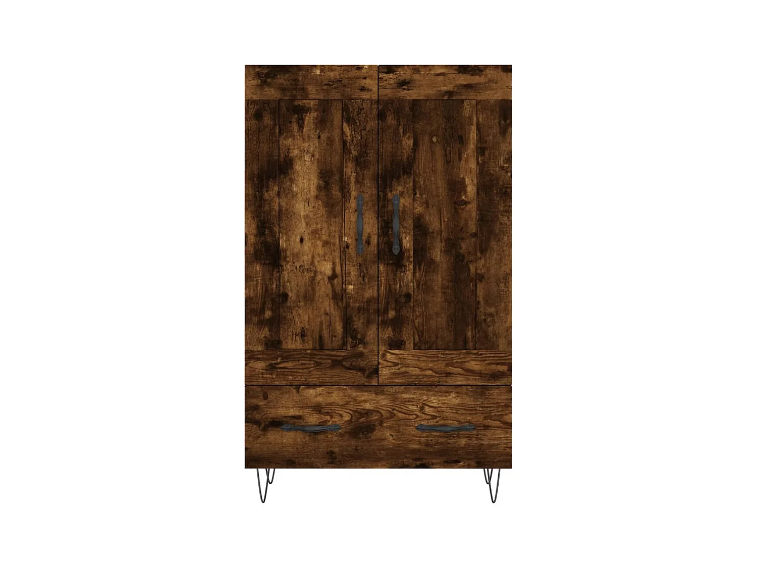 Buffet haut chêne fumé 69,5x31x115 bois d'ingénierie