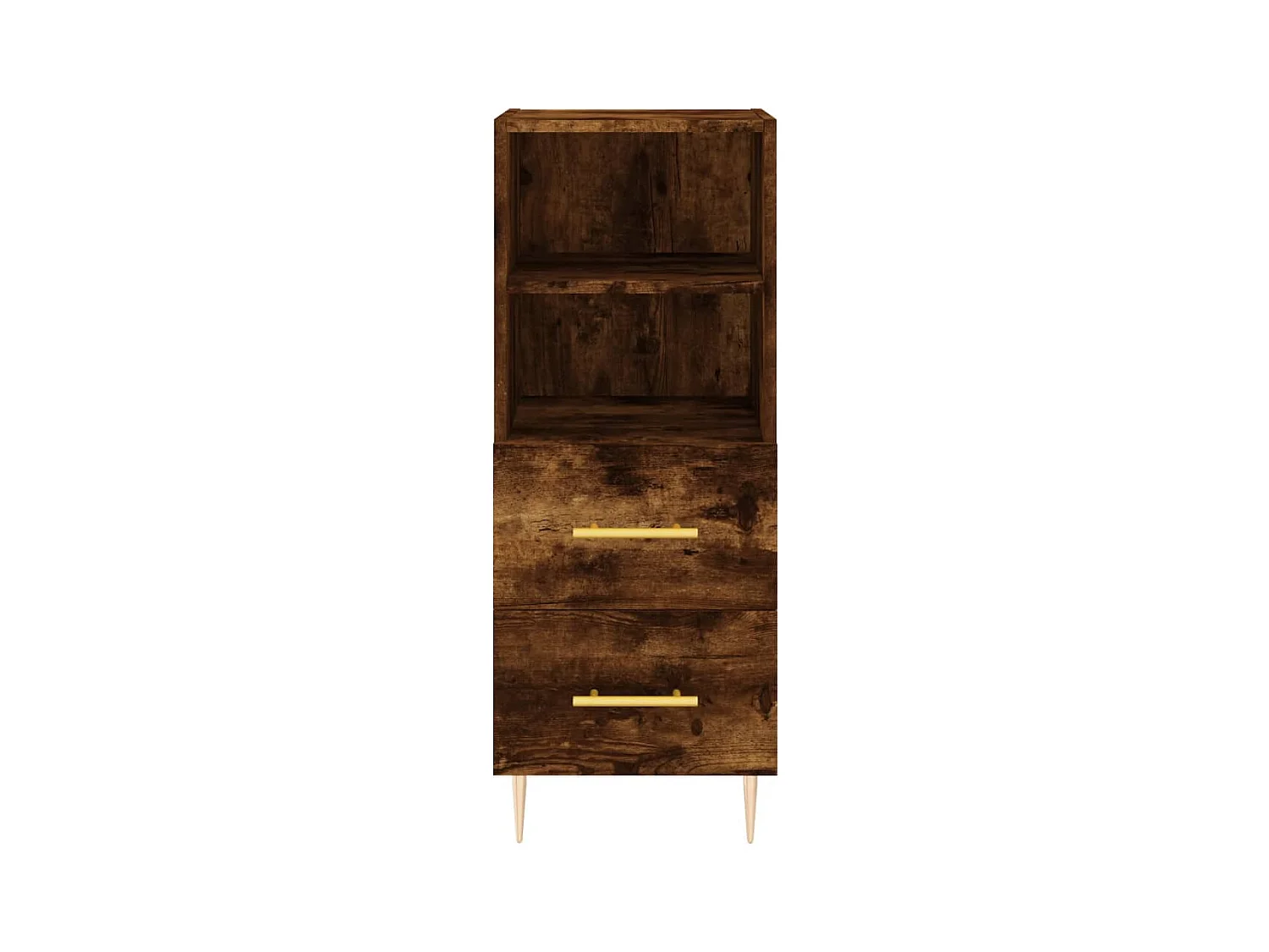 Buffet haut Chêne fumé 34,5x34x180 Bois d'ingénierie