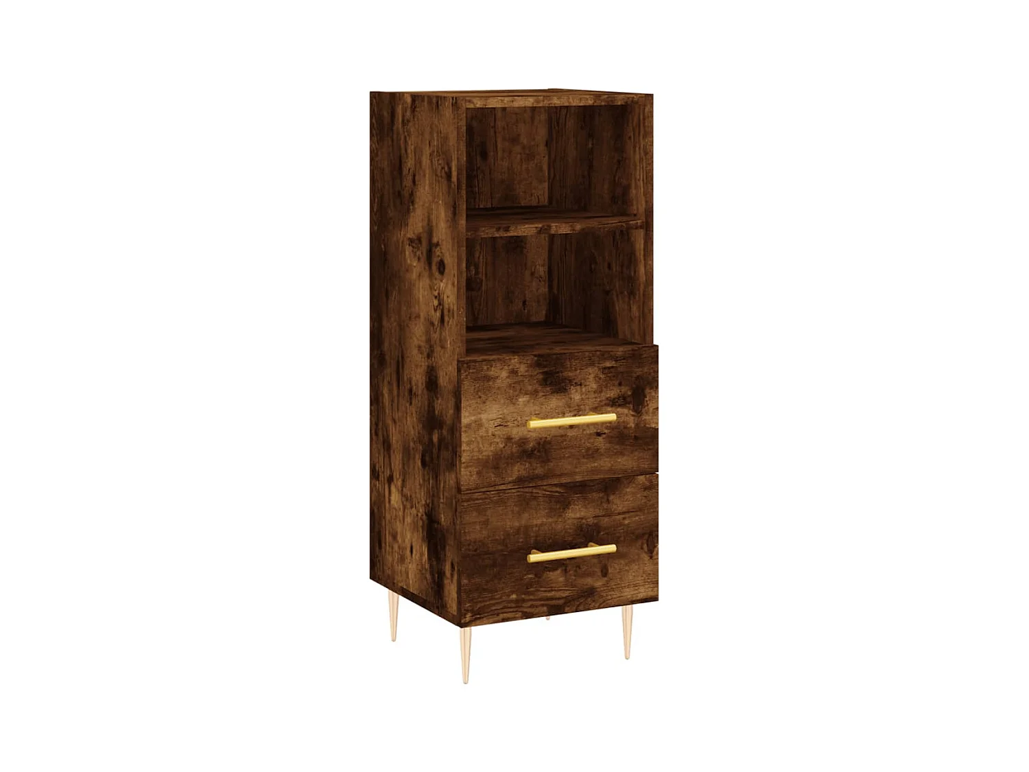 Buffet haut Chêne fumé 34,5x34x180 Bois d'ingénierie