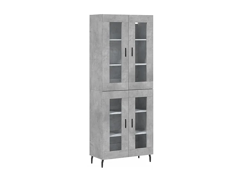 Buffet haut Gris béton 69,5x34x180 Bois d'ingénierie