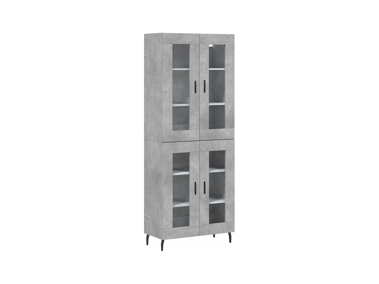 Buffet haut Gris béton 69,5x34x180 Bois d'ingénierie