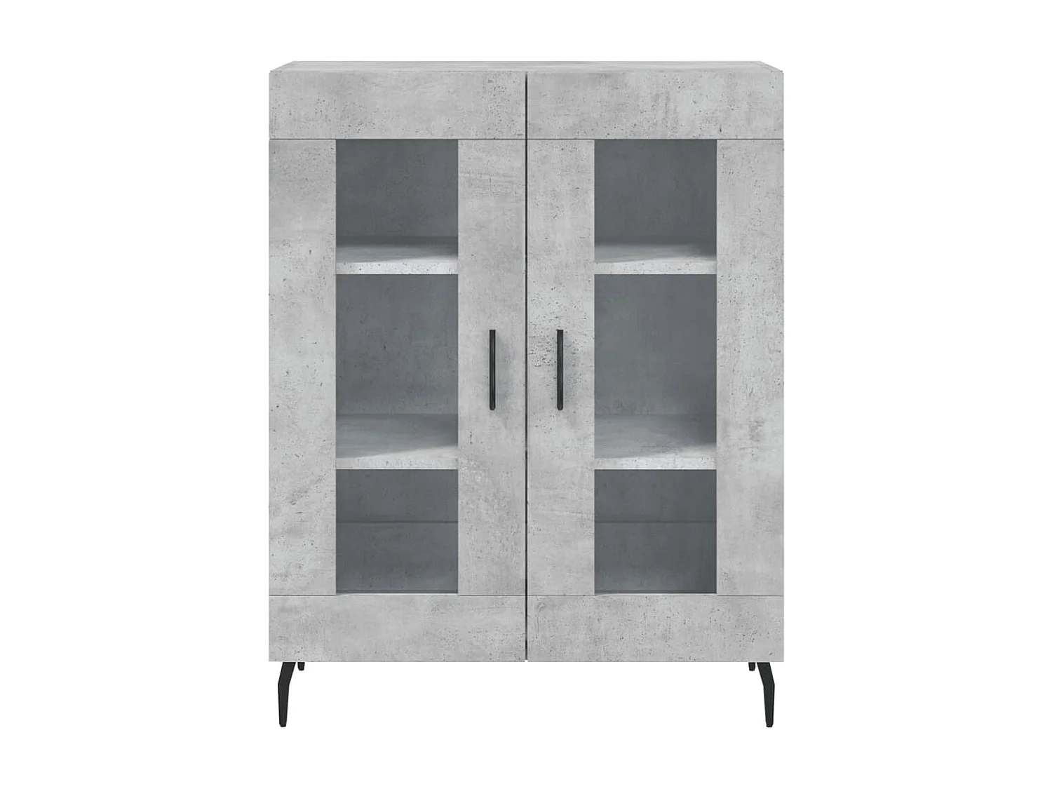 Buffet haut Gris béton 69,5x34x180 Bois d'ingénierie