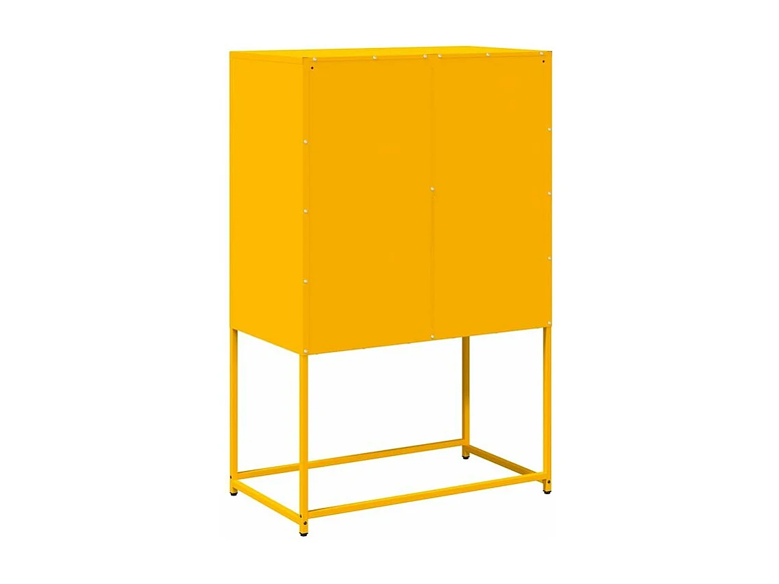 Buffet haut jaune moutarde 68x39x107 acier