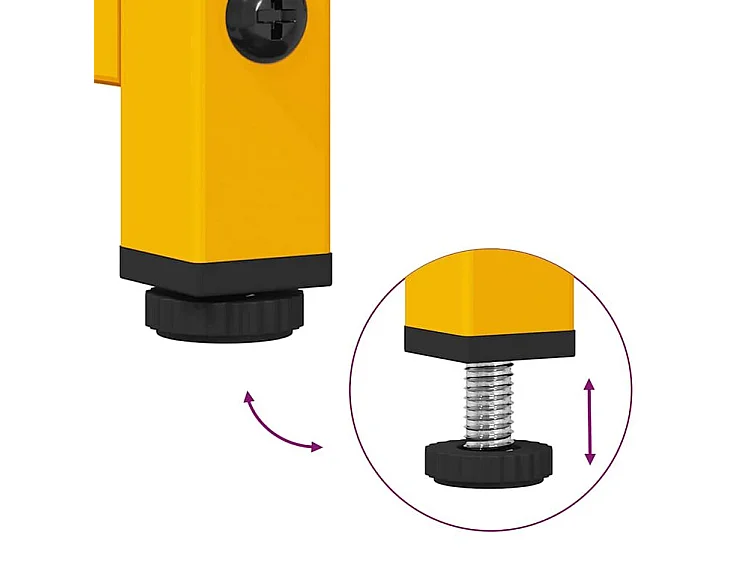 Buffet haut jaune moutarde 68x39x107 acier