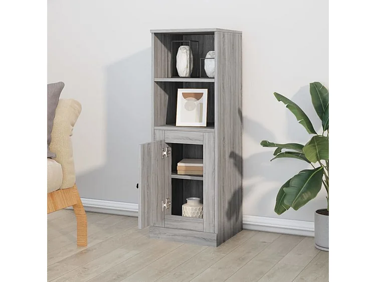 Buffet haut sonoma gris 36x35,5x103,5 bois d'ingénierie