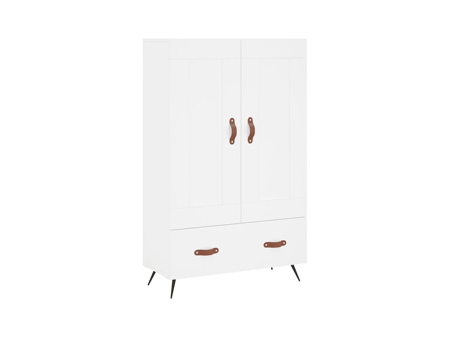 Buffet haut blanc 69,5x31x115 bois d'ingénierie