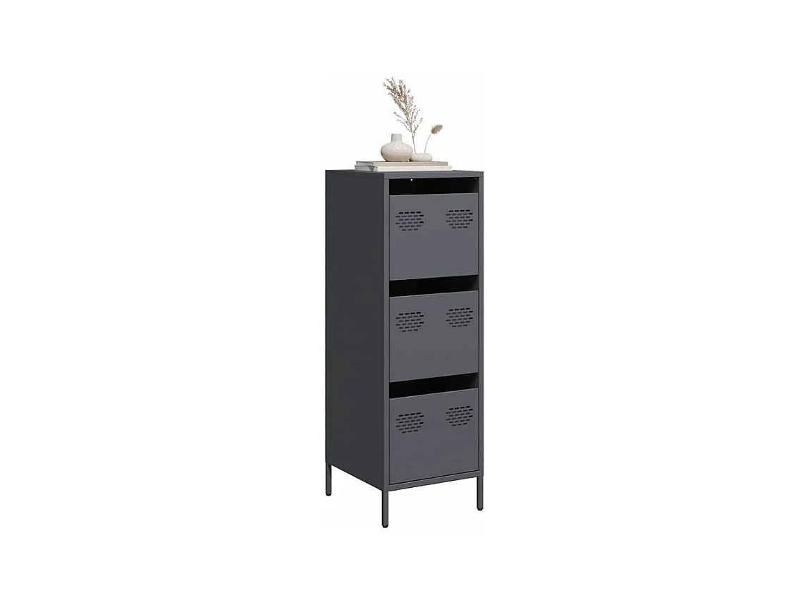 Buffet haut anthracite 39x35x103,5 acier