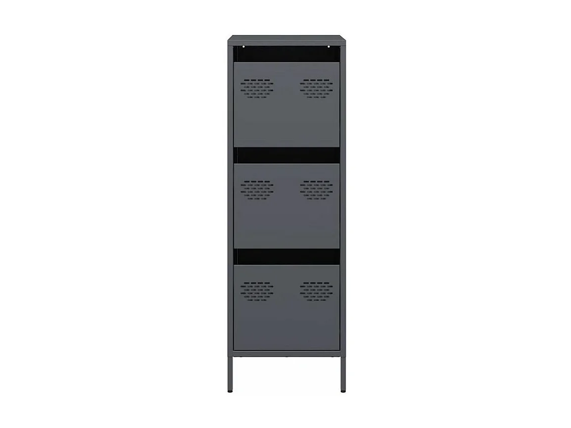 Buffet haut anthracite 39x35x103,5 acier