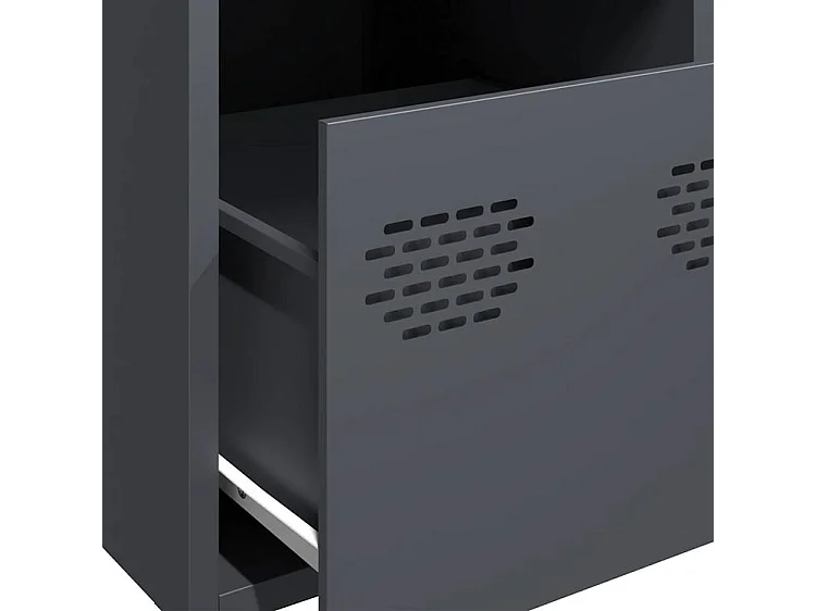 Buffet haut anthracite 39x35x103,5 acier