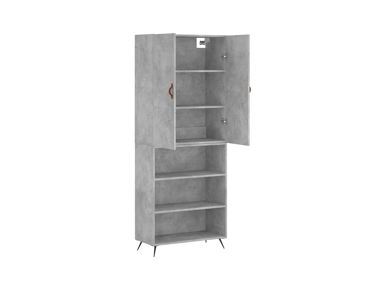 Buffet haut Gris béton 69,5x34x180 Bois d'ingénierie