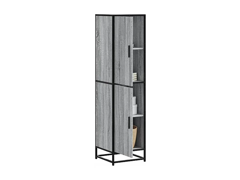 Buffet haut sonoma gris 35,5x35x139 bois d'ingénierie métal