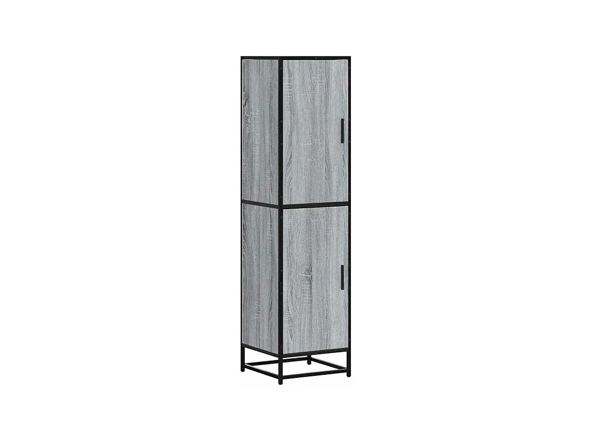 Buffet haut sonoma gris 35,5x35x139 bois d'ingénierie métal