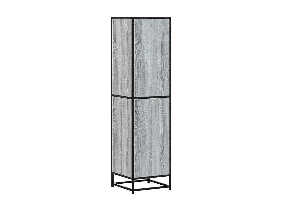 Buffet haut sonoma gris 35,5x35x139 bois d'ingénierie métal