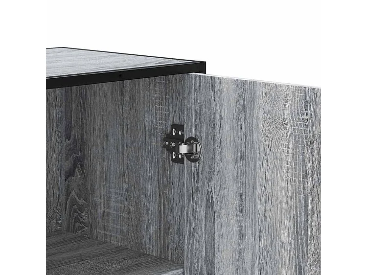 Buffet haut sonoma gris 35,5x35x139 bois d'ingénierie métal