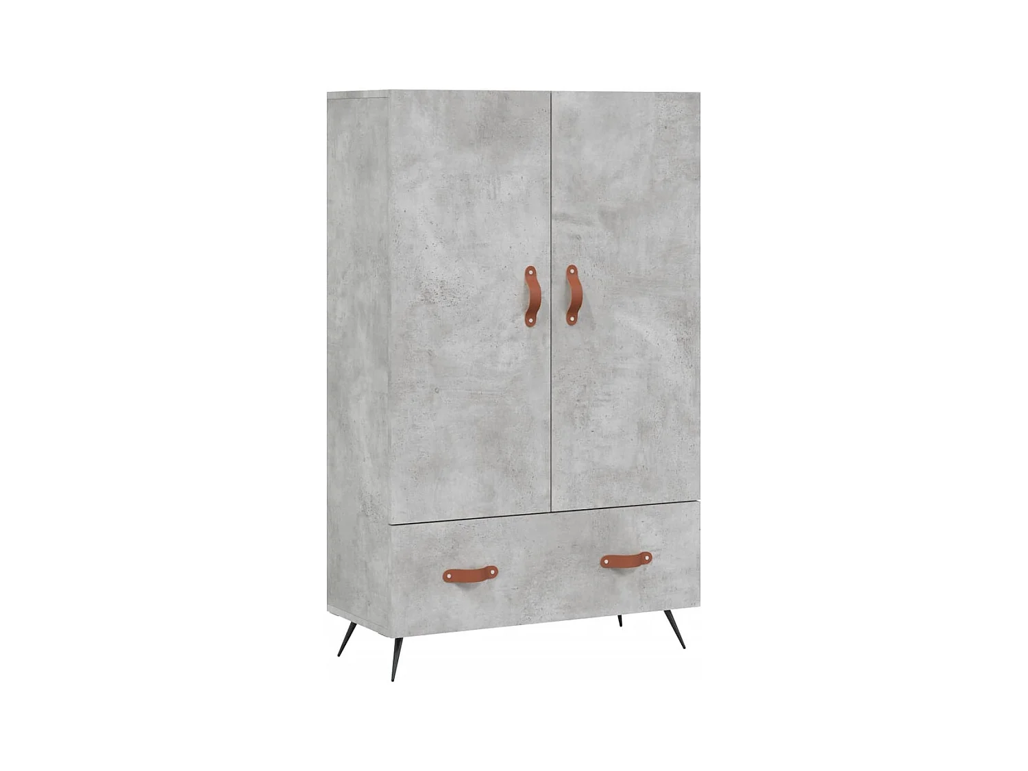 Buffet haut gris béton 69,5x31x115 bois d'ingénierie