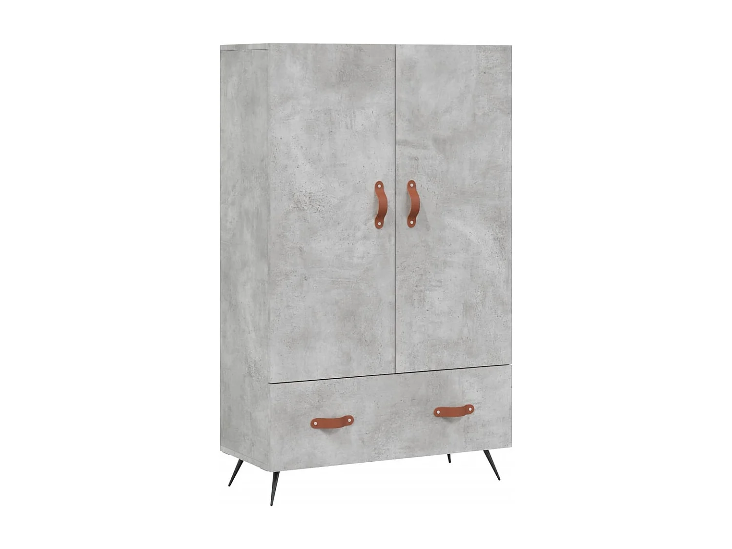 Buffet haut gris béton 69,5x31x115 bois d'ingénierie