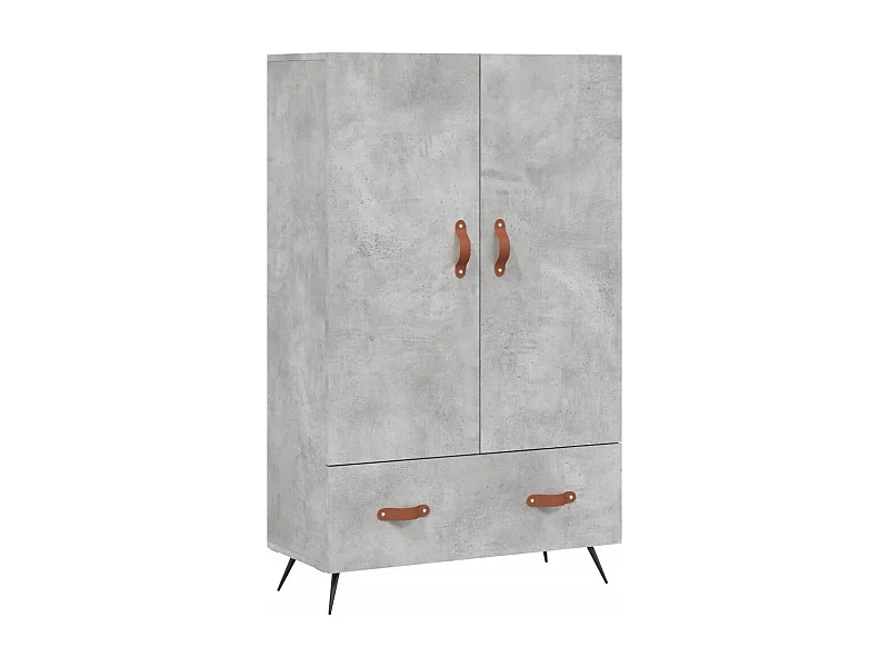 Buffet haut gris béton 69,5x31x115 bois d'ingénierie