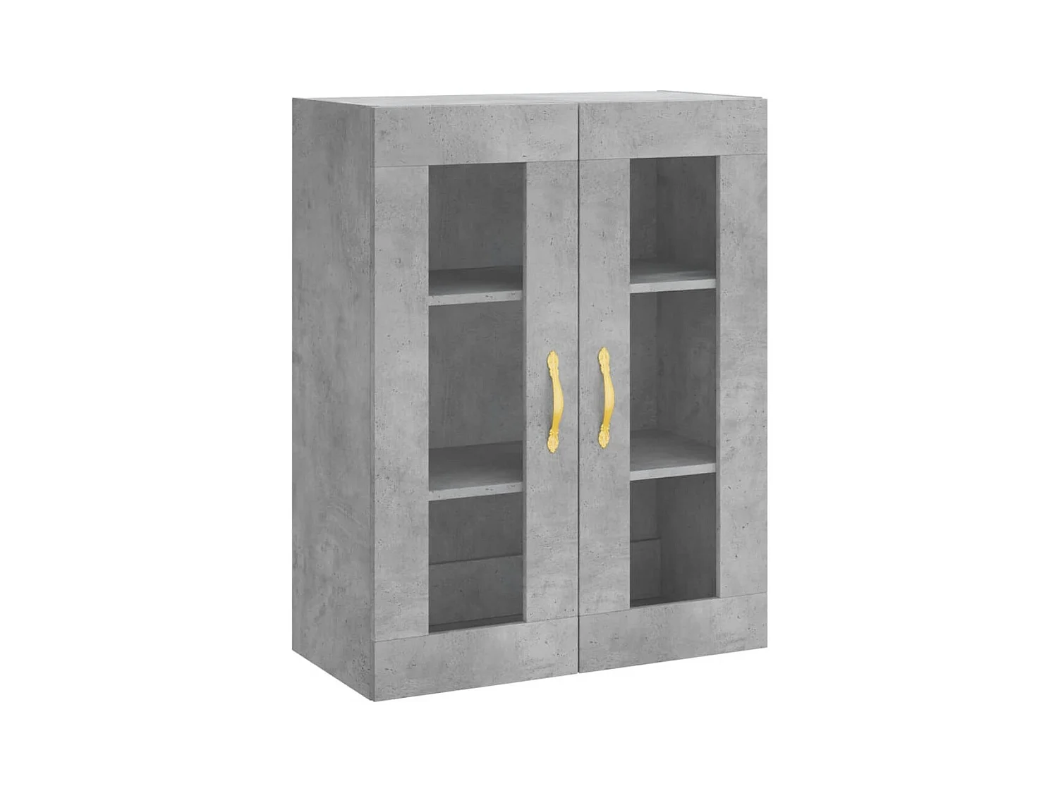 Buffet haut Gris béton 69,5x34x180 Bois d'ingénierie