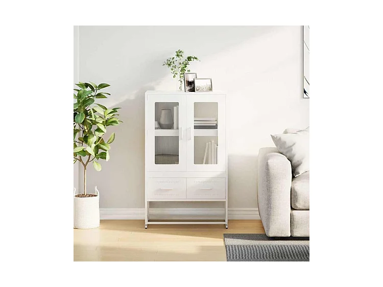 Buffet haut blanc 68x39x111,5 acier