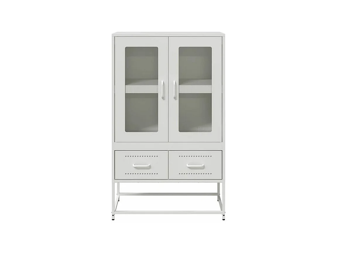 Buffet haut blanc 68x39x111,5 acier