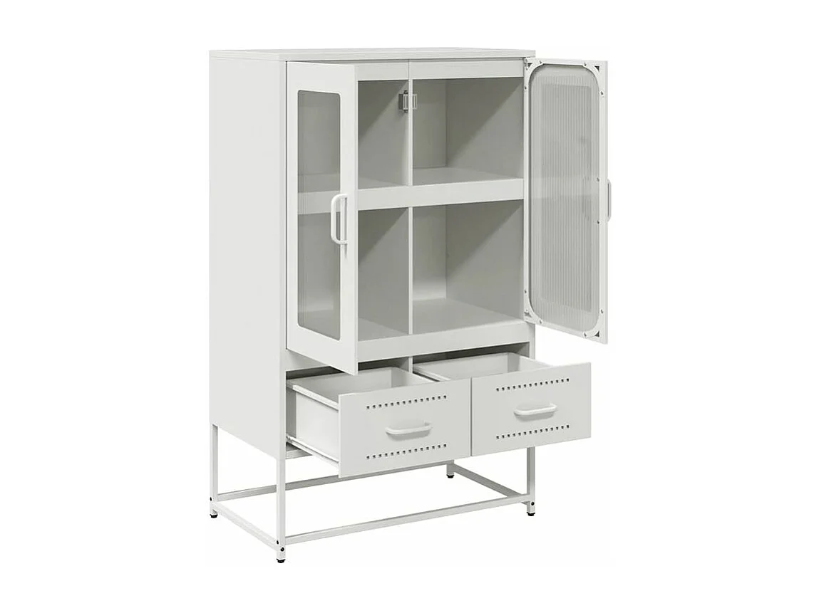 Buffet haut blanc 68x39x111,5 acier