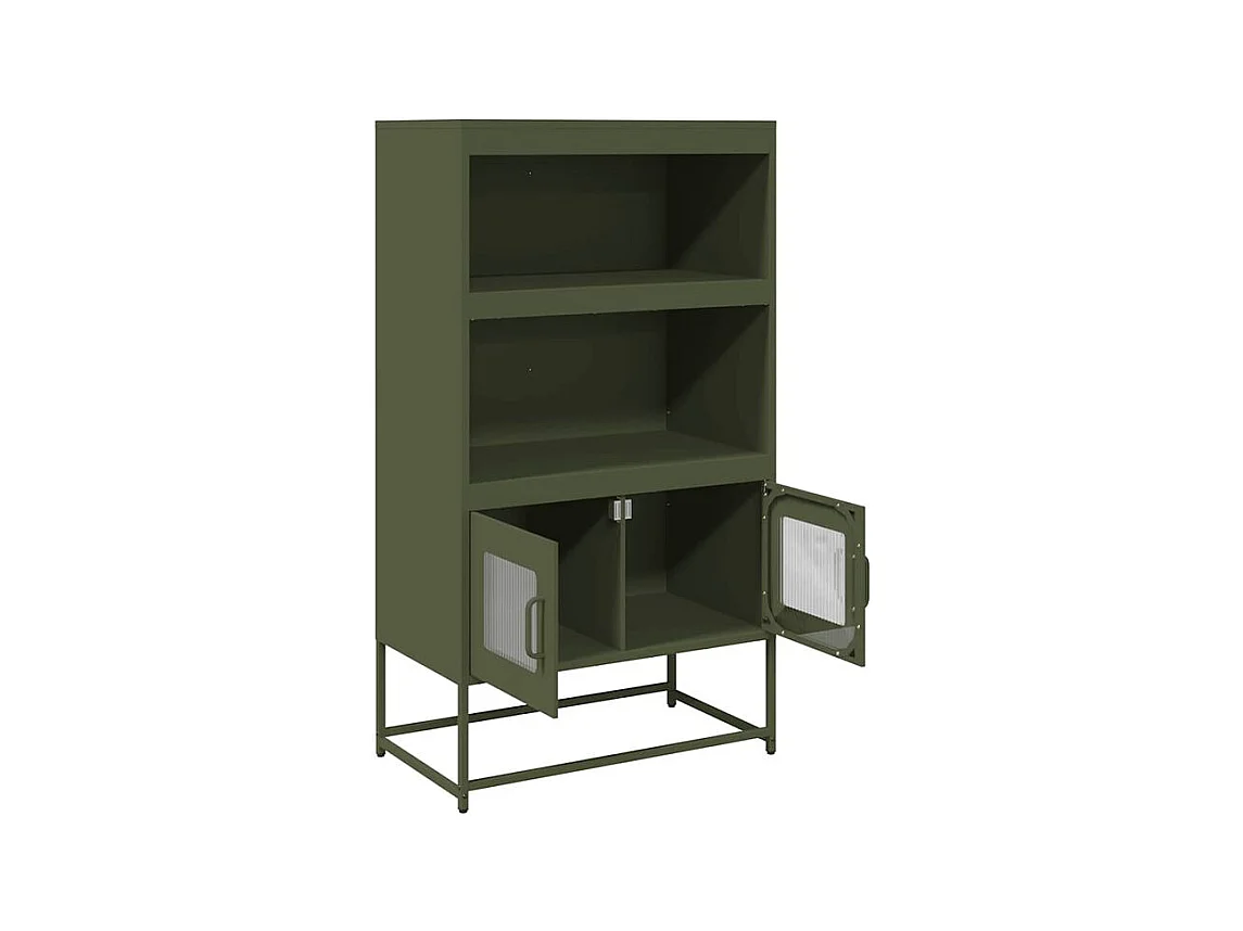 Buffet haut vert olive 68x39x123 acier