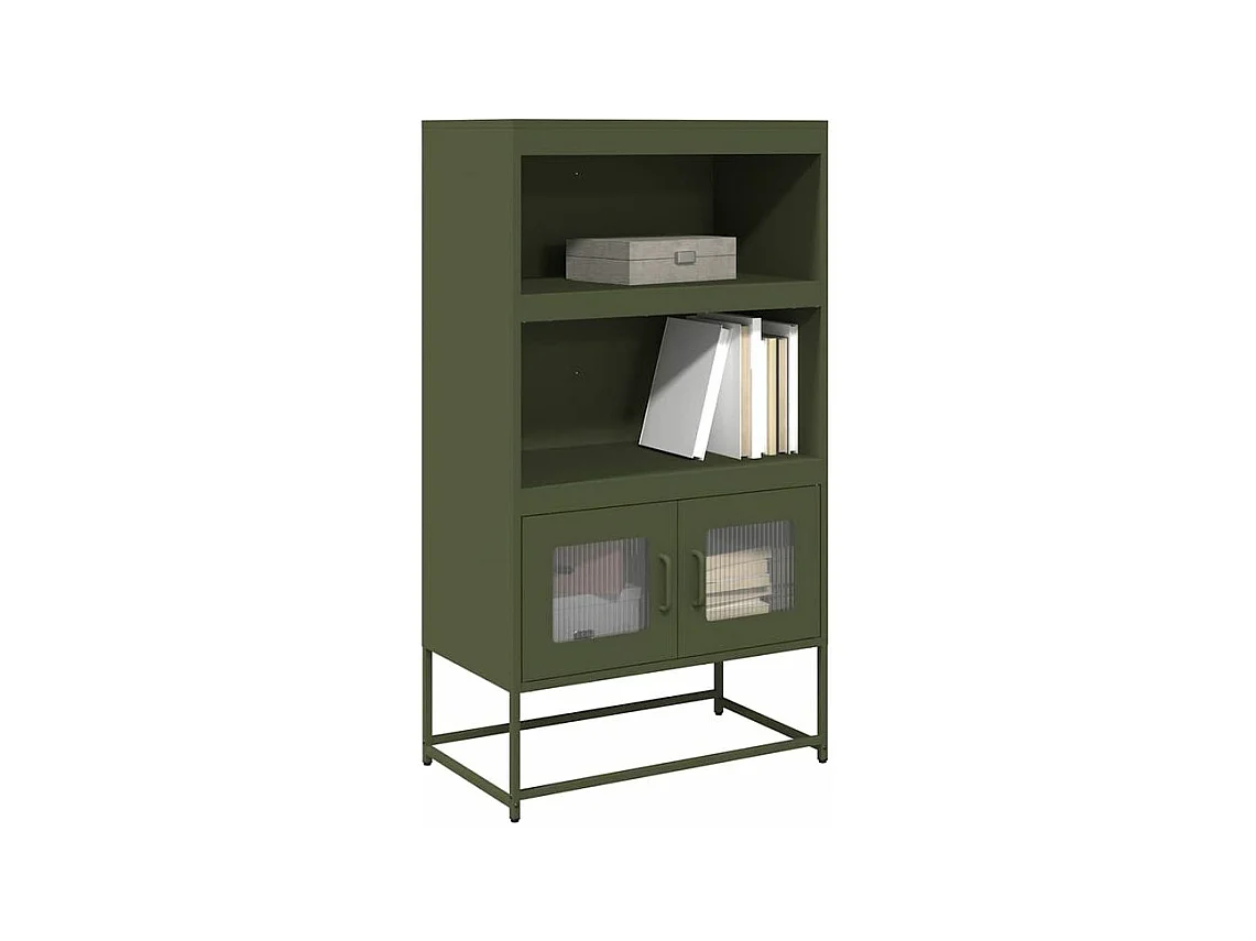 Buffet haut vert olive 68x39x123 acier