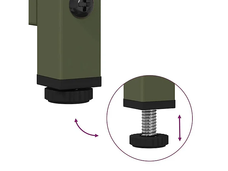 Buffet haut vert olive 68x39x123 acier